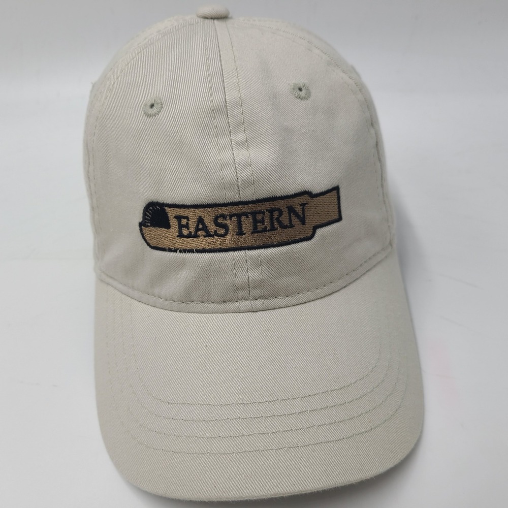 Eastern Hat Strapback Beige Brown Logo University High School Cotton Casual Men